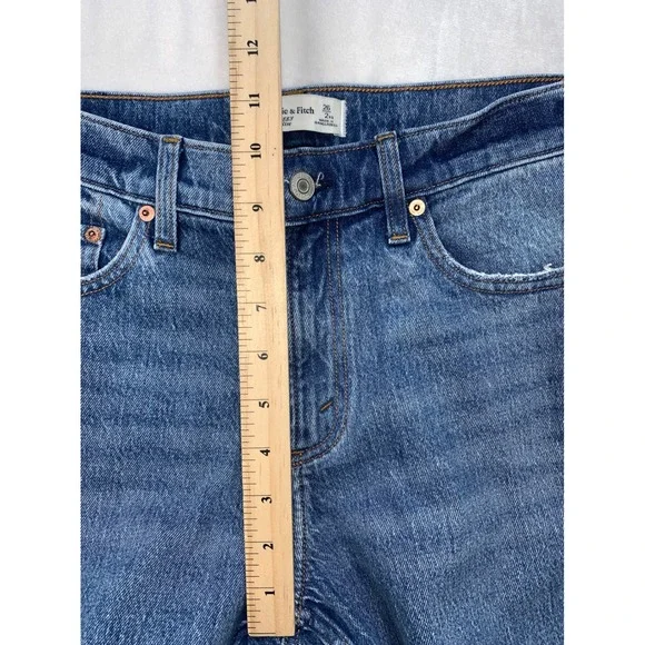 Abercrombie & Fitch Jeans Womens 26 Low Rise Baggy Straight Leg Denim Casual - Picture 9 of 11